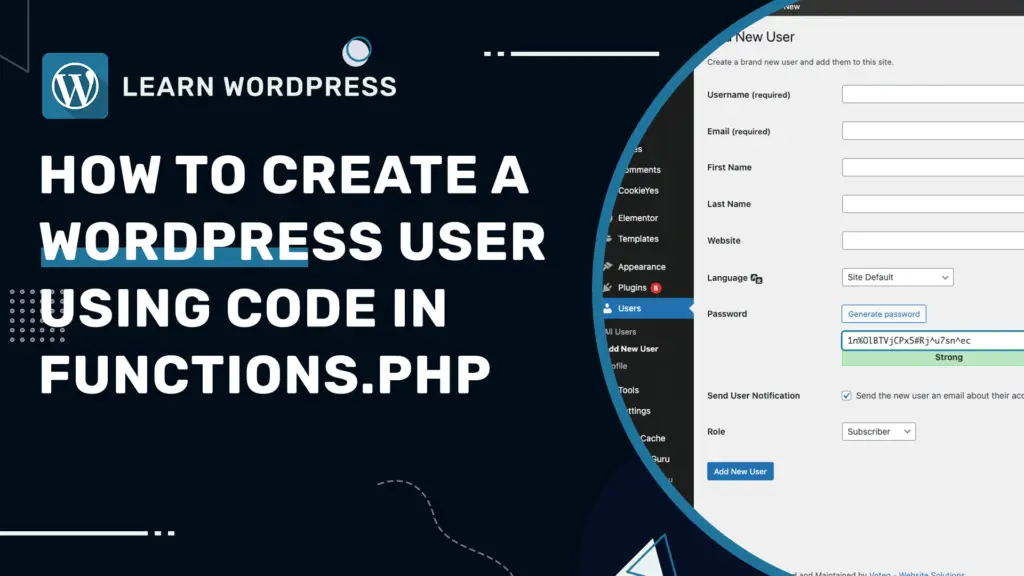 How to Add a User to WordPress Using Code and functions.php – Voteq ...